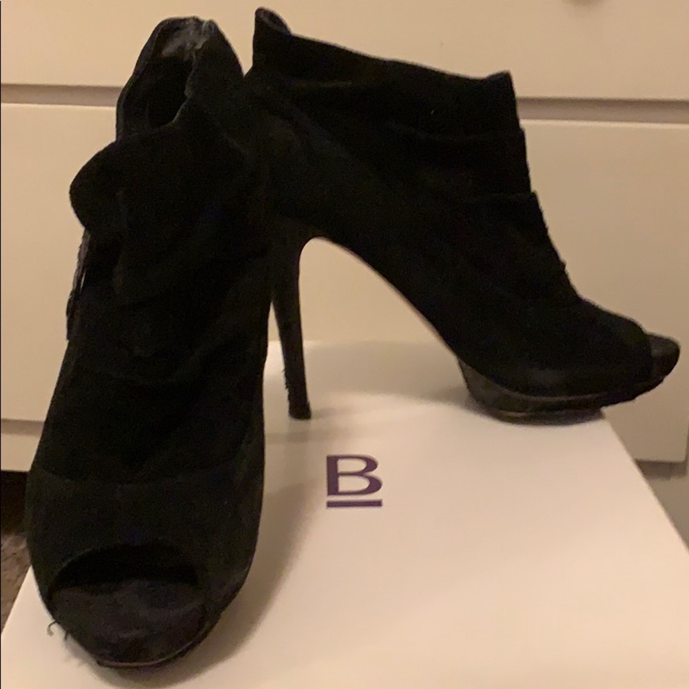 Baker black suede booties